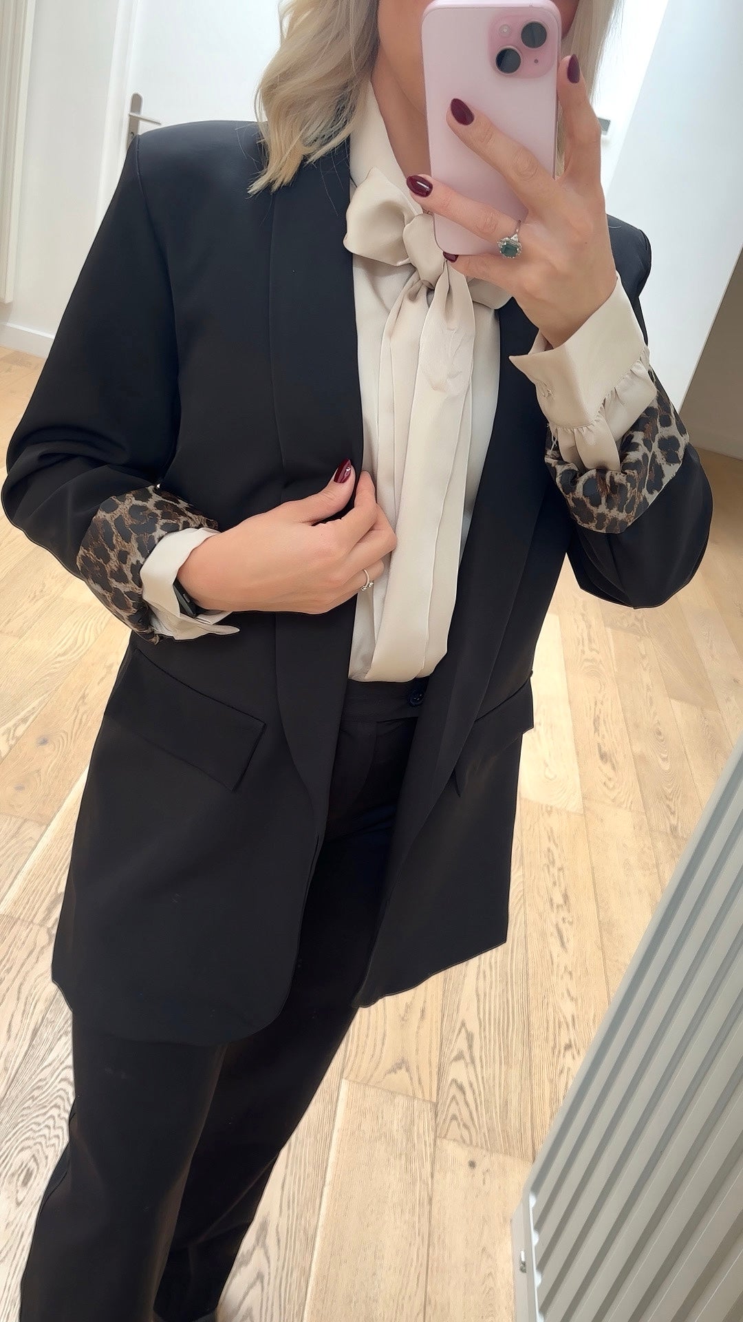 Blazer léopard noir